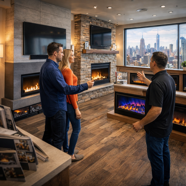Why Visit a Fireplace Showroom Before Buying a Gas or Electric Fireplace?