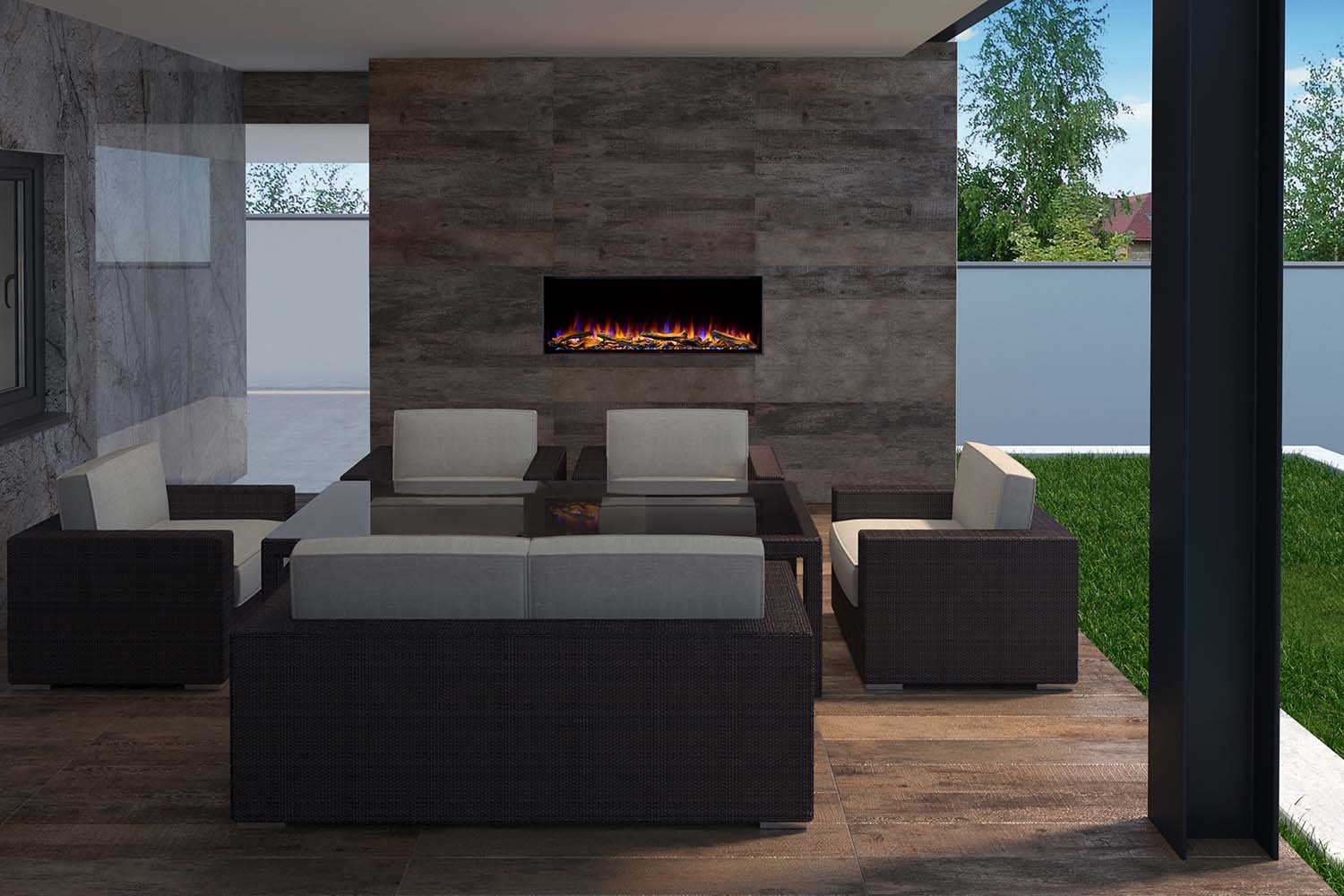 Custom Fireplace Wall Nassau County